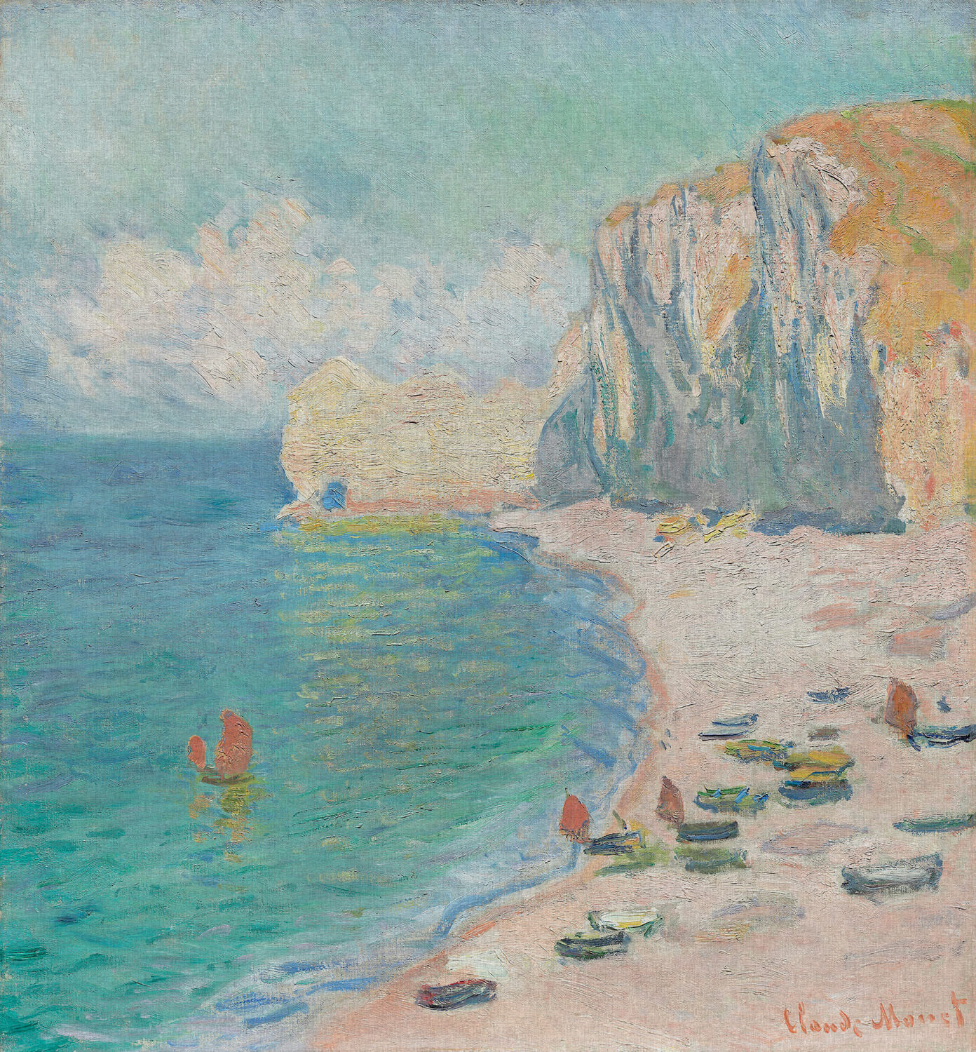 Dutch Painted Memories 2 - 8074 - The Beach and the Falaise d'Amont