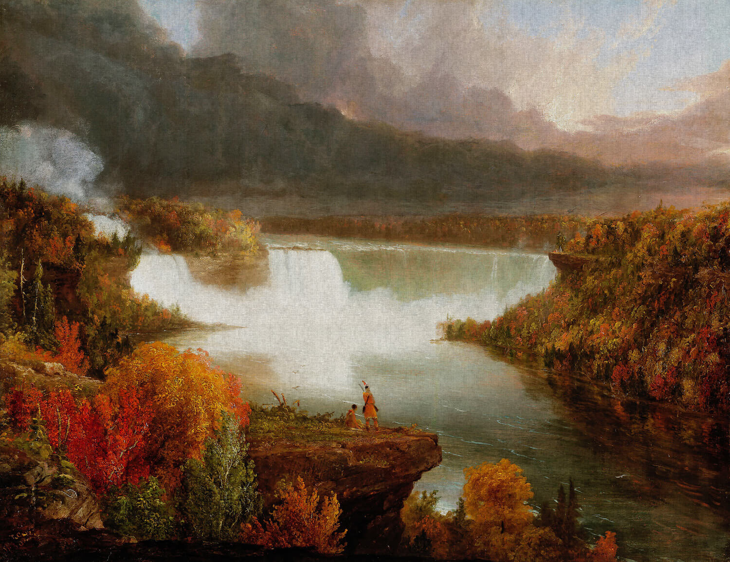 Dutch Painted Memories 2 - 8079 - Distant View of Niagara Falls
