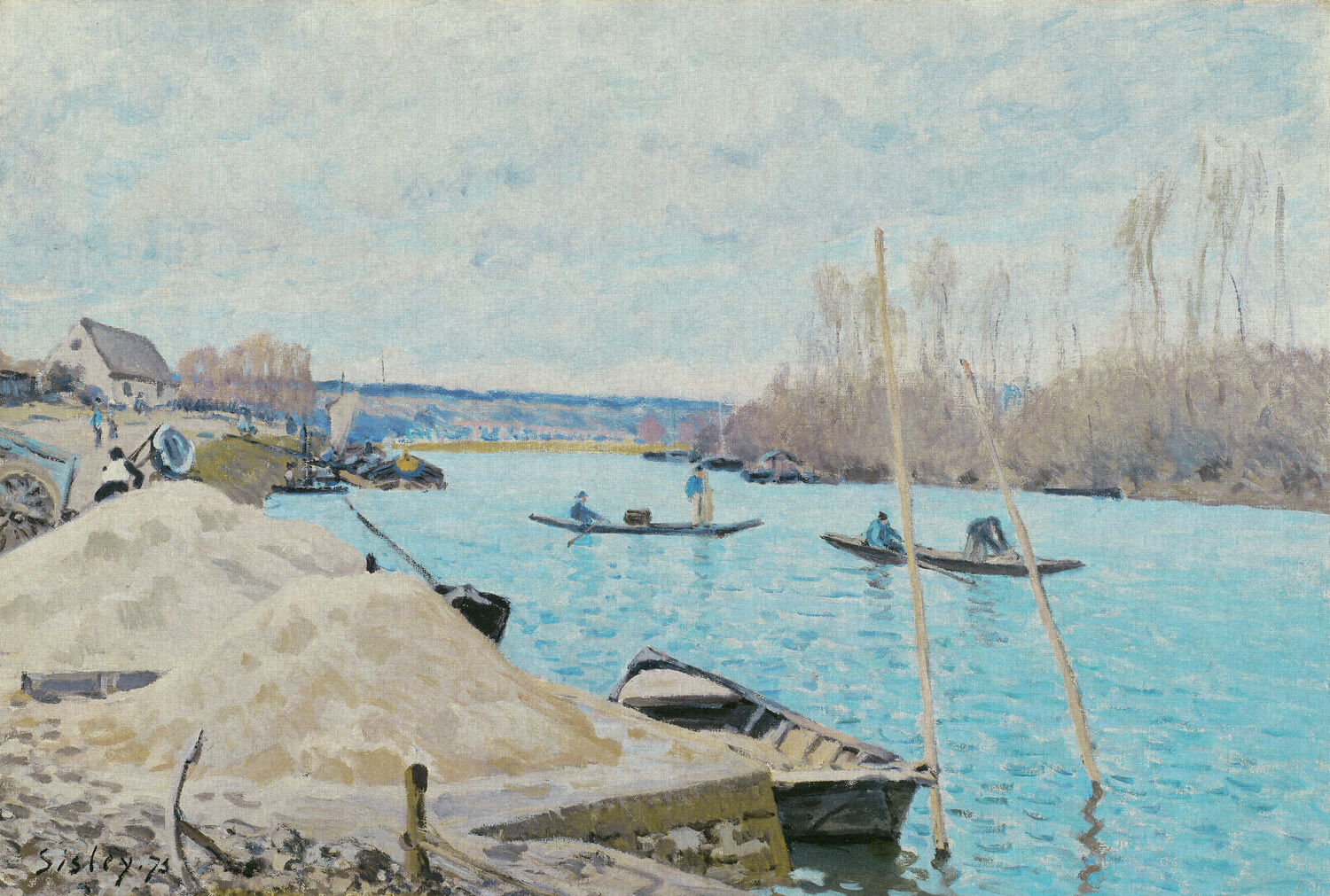 Dutch Painted Memories 2 - 8080 - The Seine at Port-Marly, Piles of Sand