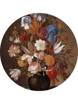 Dutch Painted Memories 2 - 8038C - Circle Still life with Flowers III