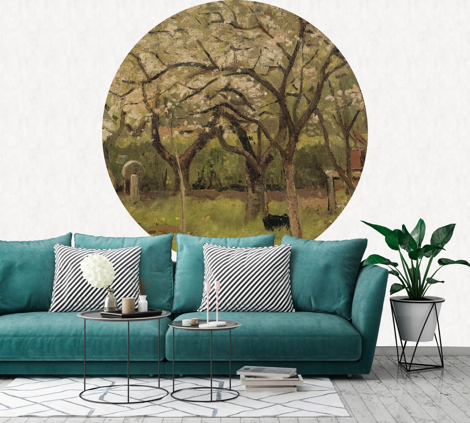 Dutch Painted Memories 2 - 8056C - Circle Flowering Orchard