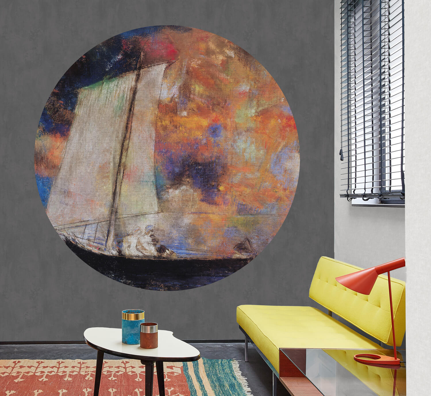 Dutch Painted Memories 2 - 8063C - Circle Flower Clouds