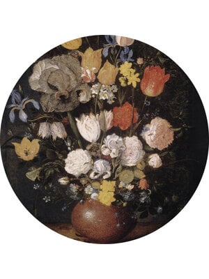 Dutch Painted Memories 2 - 8076C - Circle Bouquet of Flowers in an Earthenware Vase