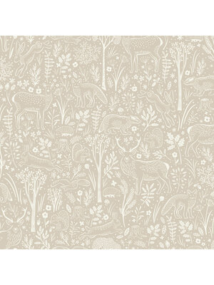 Grandeco Little Dreamers - LD3403 - Woodland Animals beige