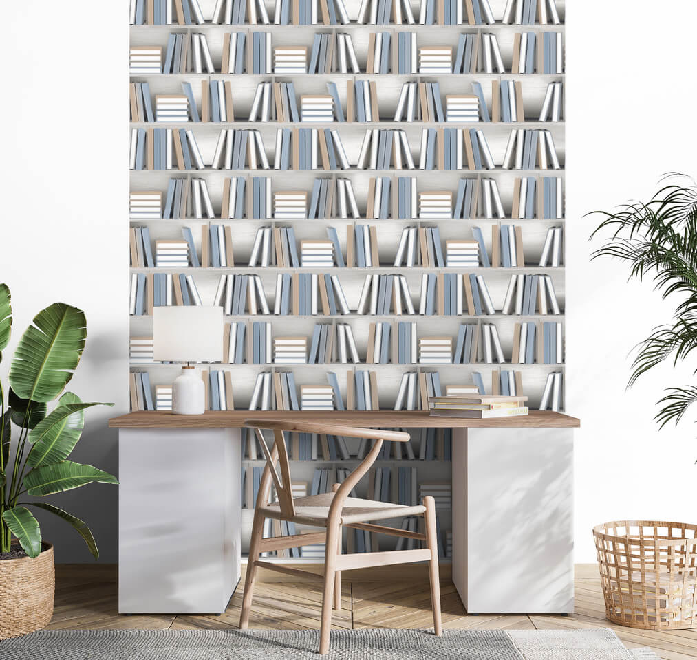 Dutch Illusion - L154-01 - Boekenplank Beige/Blauw