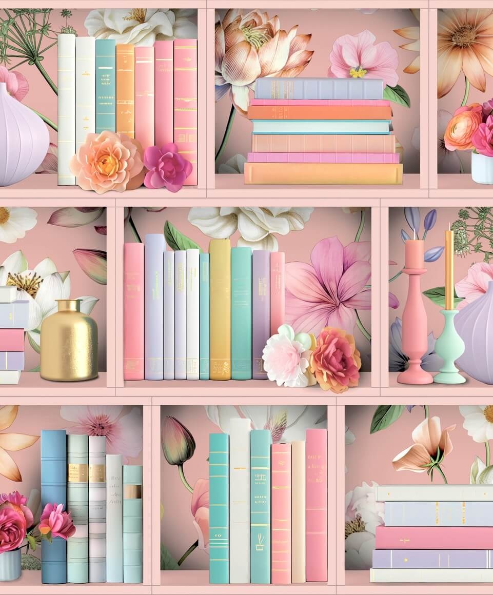 Dutch Illusion - M890-03 - Boekenplank Roze/Multi