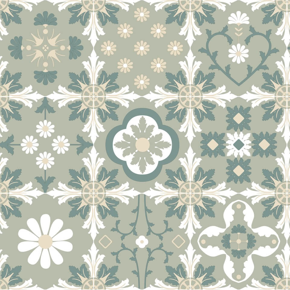 Dutch Illusion - M894-04 - Tegels Groen