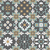 Dutch Illusion - M894-09 - Tegels Zwart/Groen/Oker Dutch Illusion - M894-09 - Tegels Zwart/Groen/Oker