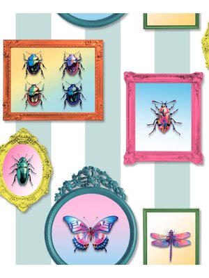 Dutch Illusion - M895-01 - Lijstjes/Insecten Blauw/Multi