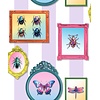 Dutch Illusion - M895-06 - Lijstjes/Insecten Lila/Multi Dutch Illusion - M895-06 - Lijstjes/Insecten Lila/Multi