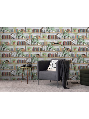 Dutch Illusion - M896-09 - Boekenplank Grijs/Groen