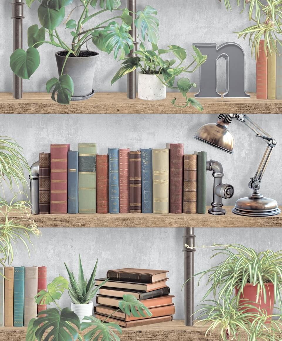 Dutch Illusion - M896-09 - Boekenplank Grijs/Groen
