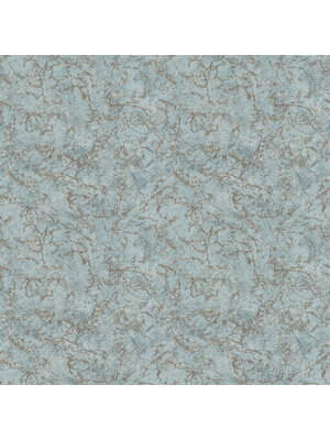Dutch First Class Hotel Luxe - 100098AH - Textured Marble Soft Blue/Gold