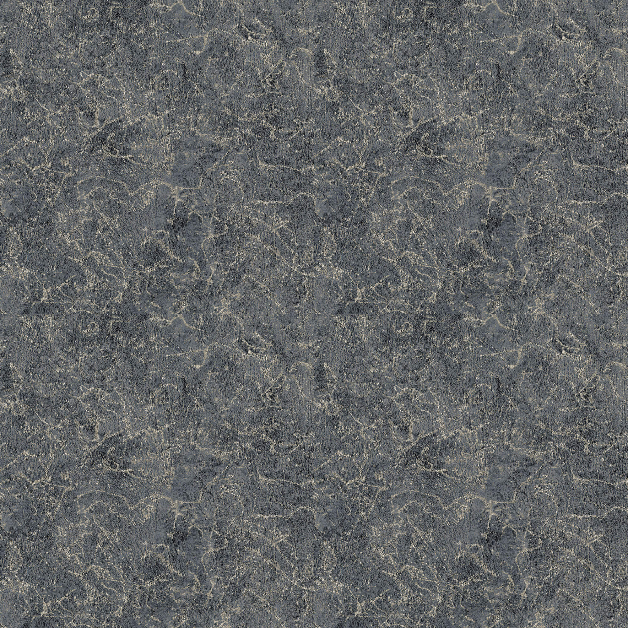 Dutch First Class Hotel Luxe - 100100AH - Textured Marble Navy/Silver