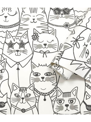 Holden Adventure Awaits - 14070 - Colour-me Cats Black/White