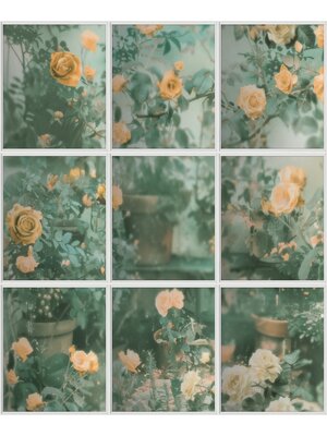 Dutch Illusion - M899-05 - Rozen/Ruit Groen/Geel