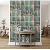 Dutch Illusion - M899-04 - Rozen/Ruit Groen/Roze Dutch Illusion - M899-04 - Rozen/Ruit Groen/Roze
