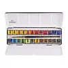 Rembrandt Professionele Aquarelverf Metalen Set - Napjes + Penseel - Algemene Kleurenselectie Rembrandt Professionele Aquarelverf Metalen Set - Napjes + Penseel - Algemene Kleurenselectie