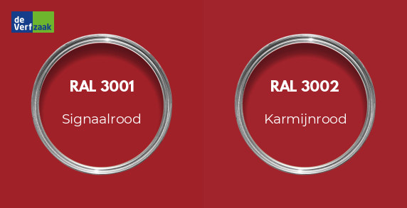 RAL 3001 vs RAL 3002