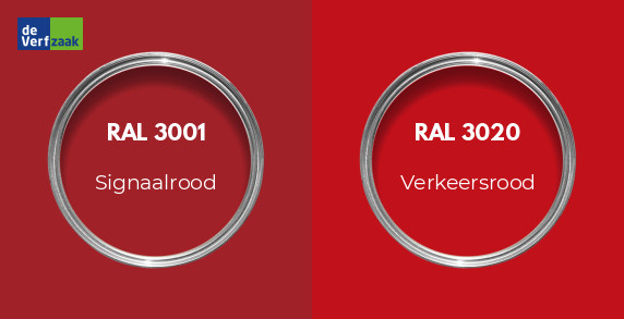 RAL 3001 vs RAL 3020