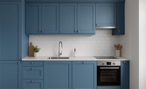 RAL 5007 keuken