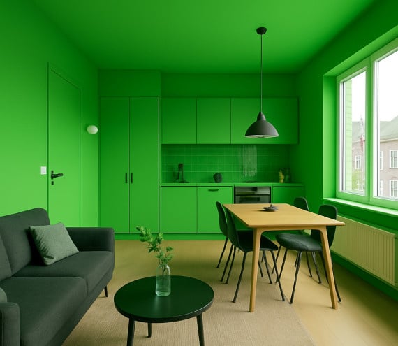 RAL 6037 interieur