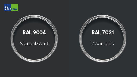 RAL 9004 vs RAL 7021