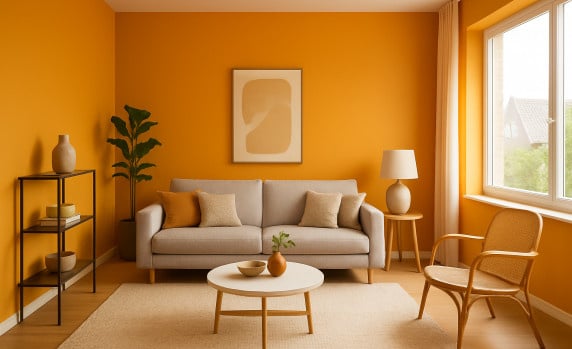 RAL 1037 woonkamer