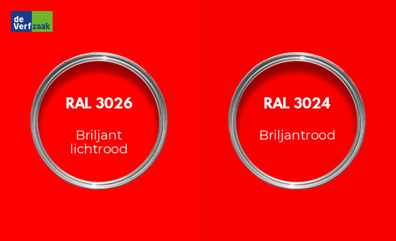 RAL 3026 vs RAL 3024