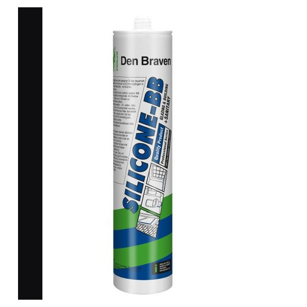 Den Braven Zwaluw Siliconenkit B&B + Sanitary - Zwart