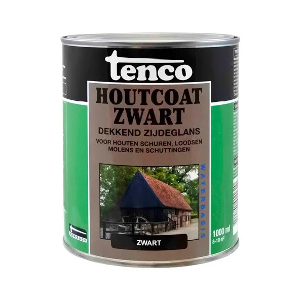 Tenco Houtcoat Zwart - Zijdeglans Waterbasis