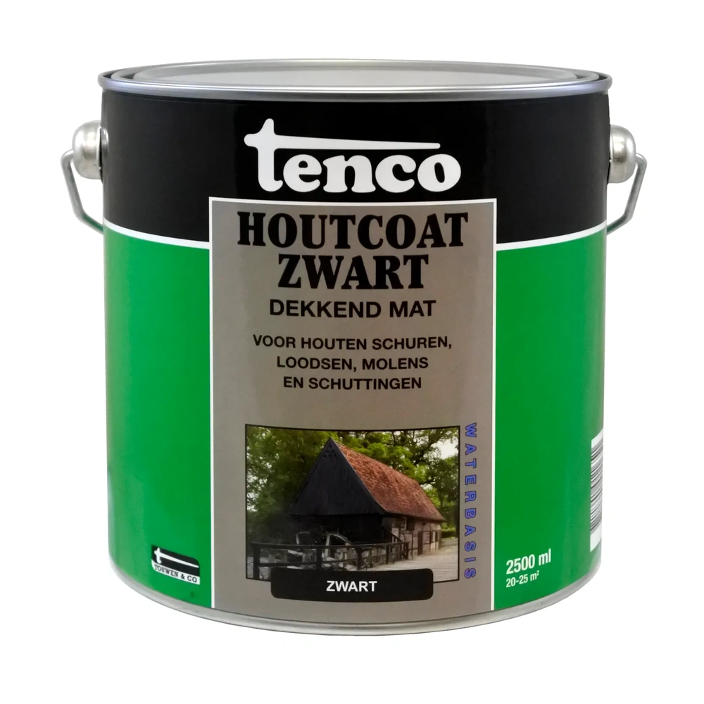 Tenco Houtcoat Zwart - Mat Waterbasis
