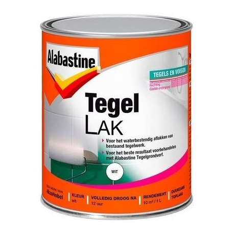 Alabastine Tegellak Wit 1 Component - 1 liter