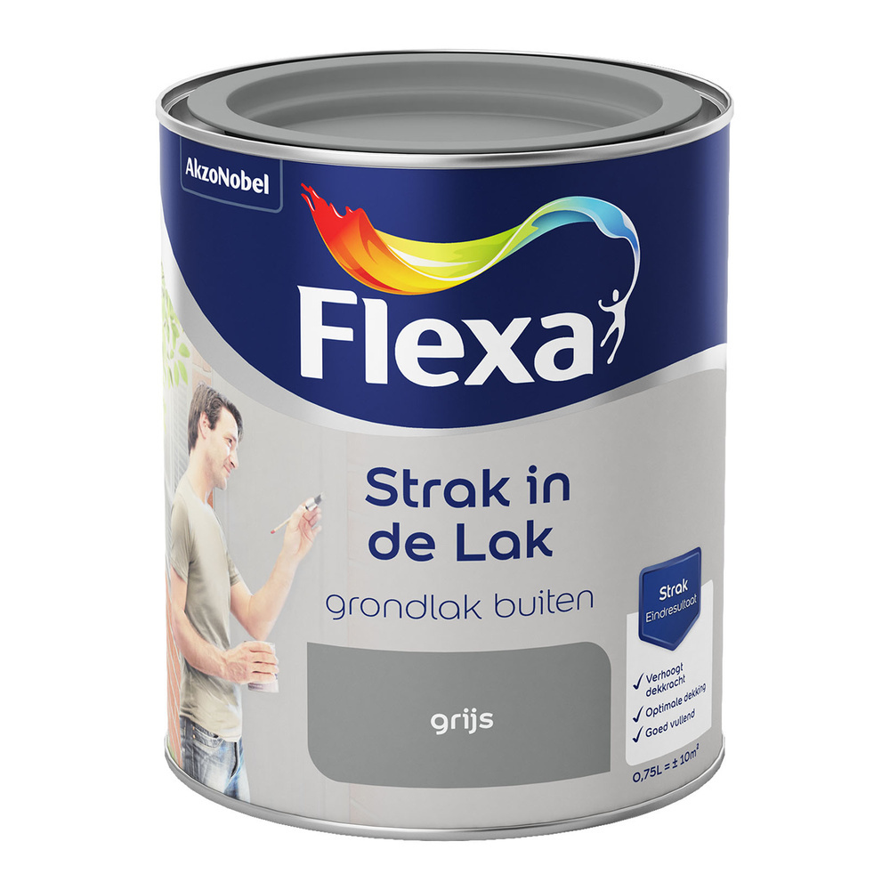Flexa Strak in de Lak Grondlak Buiten - Grijs