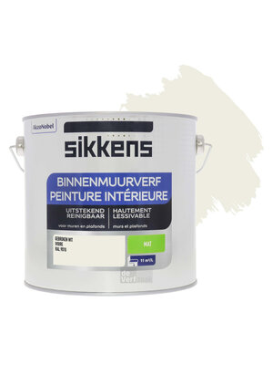 Sikkens Binnenmuurverf Mat - 2,5 liter RAL 9010 Sikkens Binnenmuurverf Mat - 2,5 liter RAL 9010