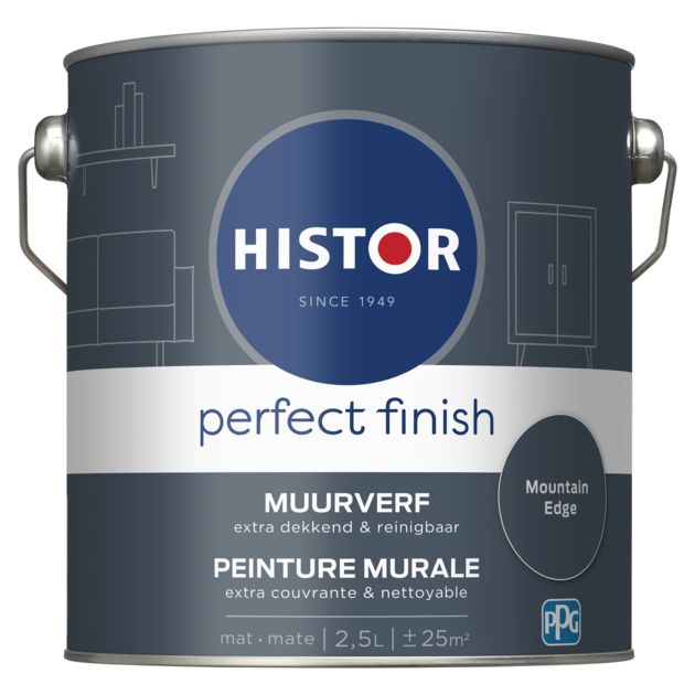 Histor Perfect Finish Muurverf Mat - Mountain Edge - 2,5 liter