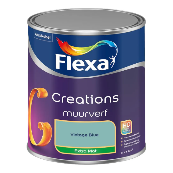 Flexa Creations Muurverf Extra Mat - Vintage Blue