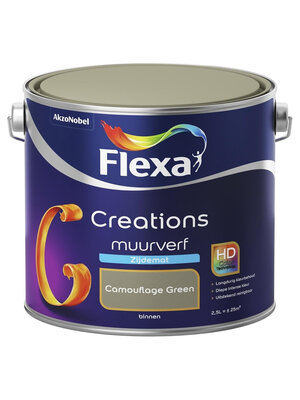 Flexa Creations Muurverf Zijdemat - Camouflage Green Flexa Creations Muurverf Zijdemat - Camouflage Green