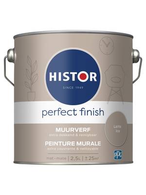 Histor Perfect Finish Muurverf Mat - Latte Ice - 2,5 liter Histor Perfect Finish Muurverf Mat - Latte Ice - 2,5 liter