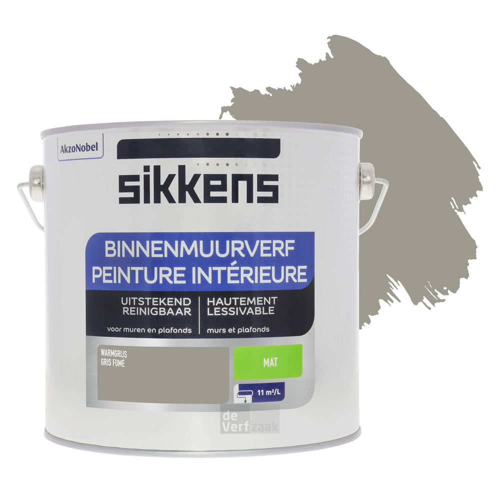 Sikkens Binnenmuurverf Mat - 2,5 liter Warmgrijs