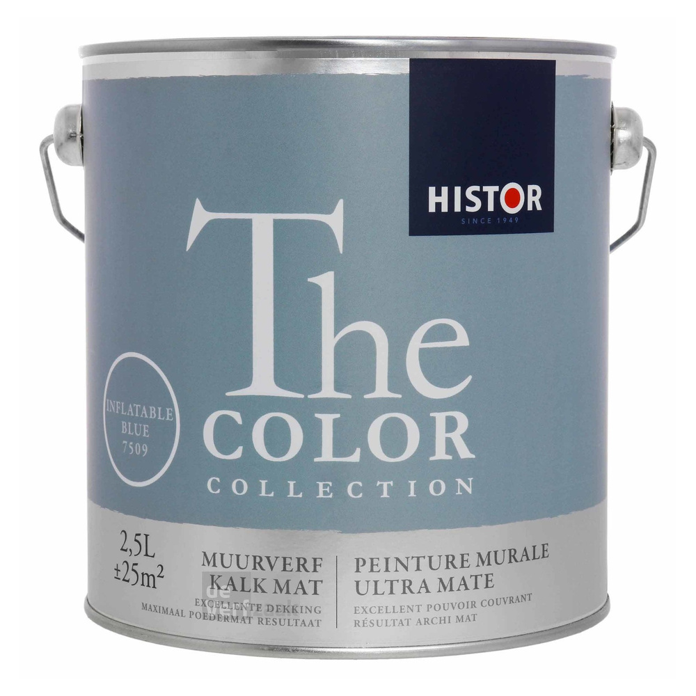 Histor The Color Collection Muurverf Kalkmat - Inflatable Blue - 2,5 liter