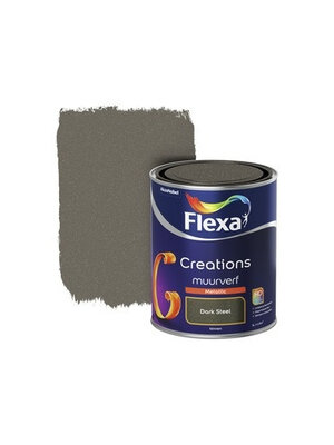 Flexa Creations Muurverf Metallic - Dark Steel