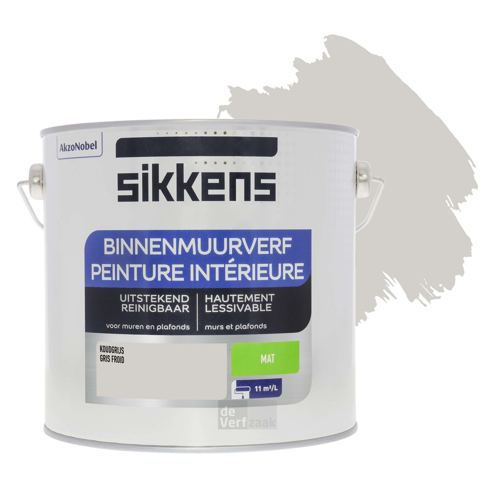 Sikkens Binnenmuurverf Mat - 2,5 liter Koudgrijs