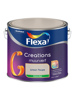 Flexa Creations Muurverf Extra Mat - Urban Taupe Flexa Creations Muurverf Extra Mat - Urban Taupe