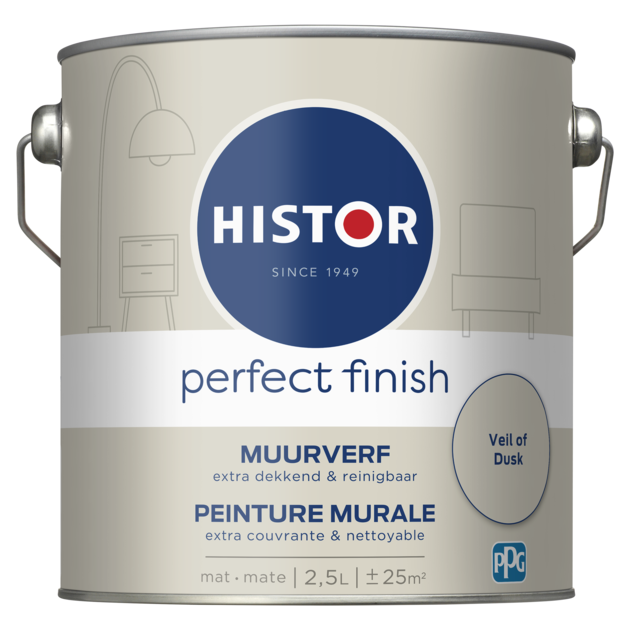 Histor Perfect Finish Muurverf Mat - Veil of Dusk - 2,5 liter