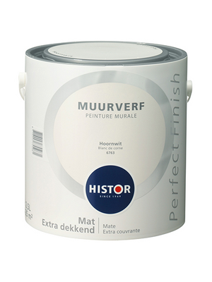 Histor Perfect Finish Muurverf Mat - Hoornwit - 2,5 liter