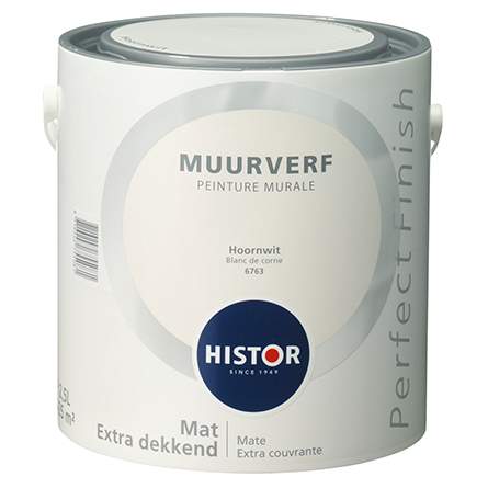 Histor Perfect Finish Muurverf Mat - Hoornwit - 2,5 liter