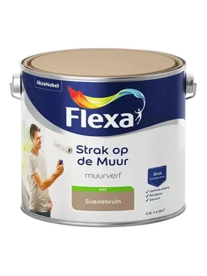 Flexa Strak op de Muur Muurverf - Mat - 2,5 liter - Suede Flexa Strak op de Muur Muurverf - Mat - 2,5 liter - Suede