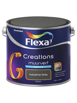Flexa Creations Muurverf Zijdemat - Industrial Grey