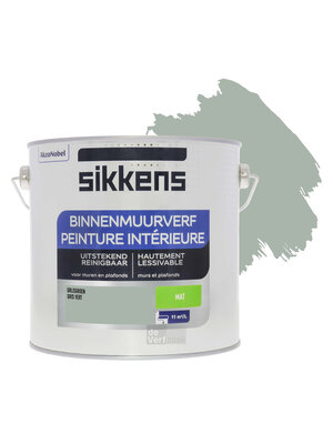 Sikkens Binnenmuurverf Mat - 2,5 liter Grijsgroen Sikkens Binnenmuurverf Mat - 2,5 liter Grijsgroen